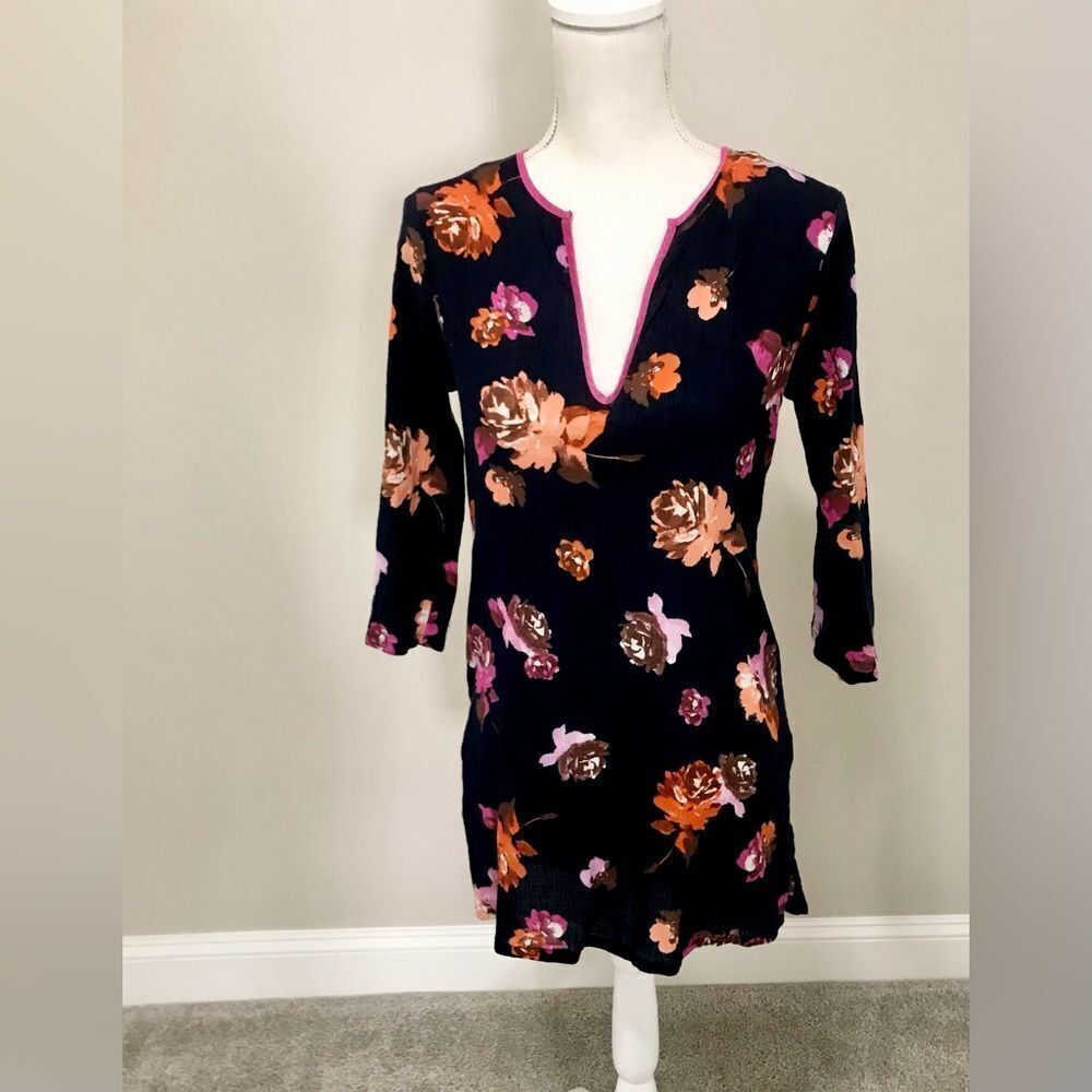J Crew Cotton floral gauze beach coverup